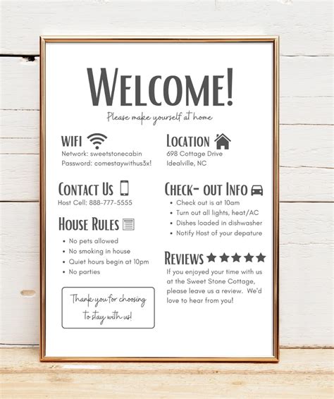 7 Attractive And Useful House Rules Signs For Airbnb Floorspace