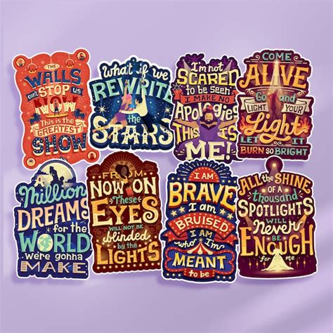 The Greatest Showman Sticker Set Etsy