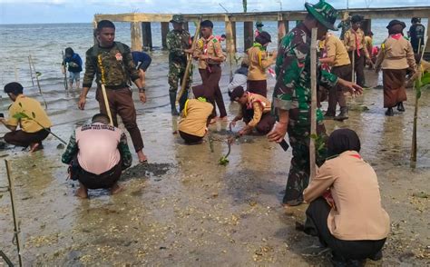 Hijaukan Alam Dan Cegah Abrasi Pantai Kodim Kolaka Karya Bhakti