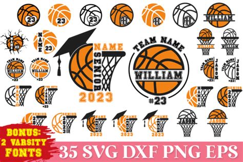 Basketball Monogram SVG Bundle Graphic By Anastasia Feya Creative Fabrica