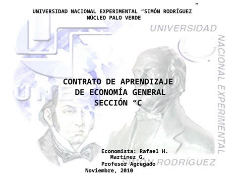 Ppt Contrato De Aprendizaje I Economia General Secci N C