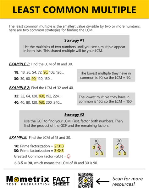 Greatest Common Factor And Least Common Multiple Worksheet