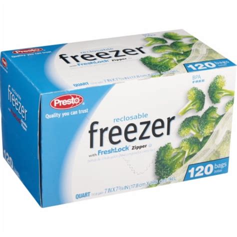 Presto 1 Qt Reclosable Freezer Bag 120 Count C00507s0 Quart Frys