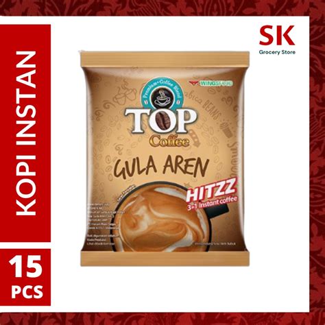 Jual Harga Grosir Top Coffee Gula Aren Kopi Instan Sachet 22gr X