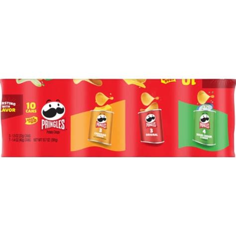 Pringles Grab N Go Potato Crisps Chips Variety Pack 10 Ct 1 37 Oz