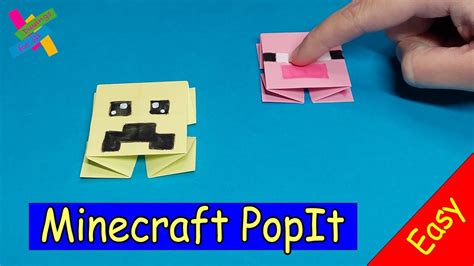 Origami Minecraft Popit Tiktok Fidget Toy How To Make Paper Popit Antistress Fold