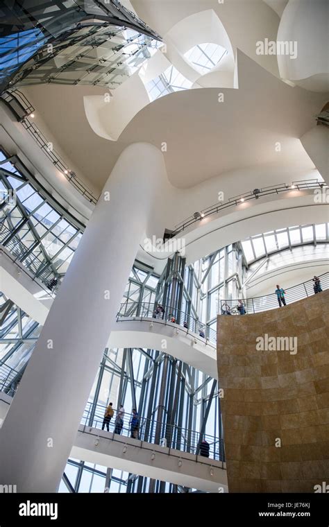 Interior of the Guggenheim Museum of Art in Bilbao in Northern Spain ...