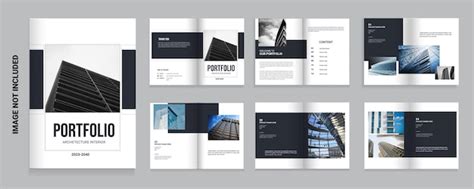 Architektur Portfolio Vorlage Portfolio Design Vektor Premium Vektor