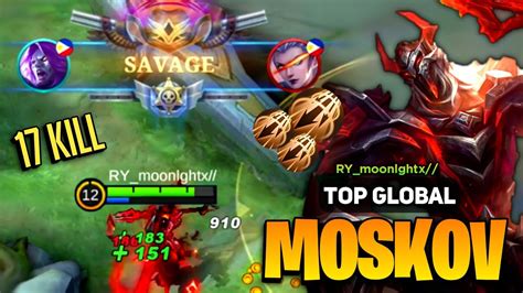 MOSKOV SAVAGE Goldlane Gameplay Top Global Moskov Best Build RY