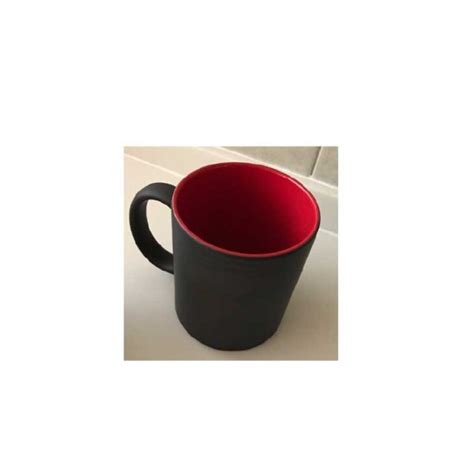 Taza Magica Mate Negro Interior Rojo Oz Pza Think Publicidad