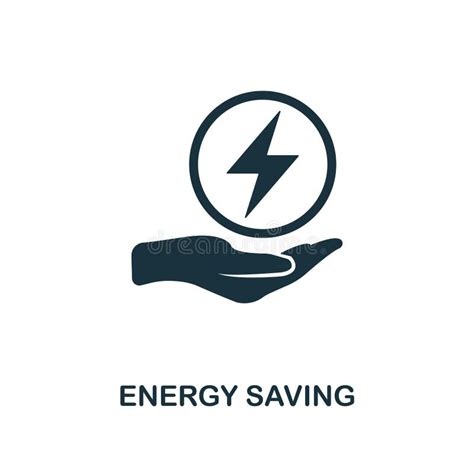 Energy Saving Icon. Monochrome Style Design from Power and Energy Icon ...