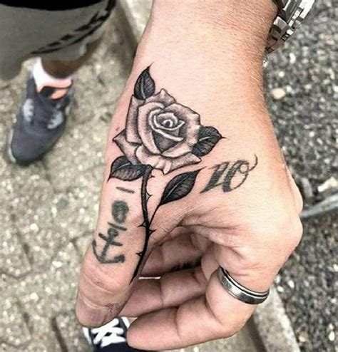 Pin By I G O R On A T T O O Hand Tattoos For Guys Rose Hand