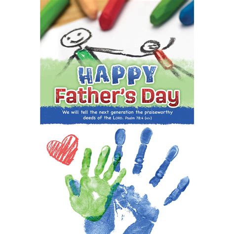 11 Bulletin Father S Day Happy Father S Day Ps 78 4 Kjv U4478 Concordia Supply