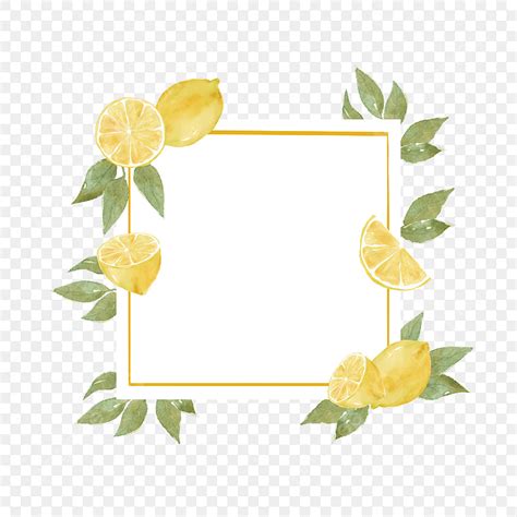 Lemon Border Hd Transparent Creative Lemon Border Rectangle Border