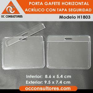 Portagafete Plastico Color Vertical Horizontal Para Credenciales