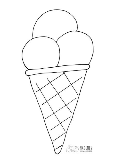 Eis Malvorlage Eiswaffel Malvorlagen Sketch Coloring Page