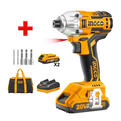 ATORNILLADOR DE IMPACTO 20V BRUSHLESS INALÁMBRICO INGCO CIRLI2002