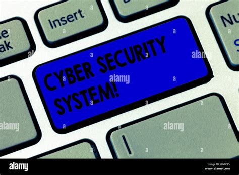 L écriture de texte Word Cyber Security System Concept d affaires pour