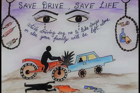 National Safety Day National Safety Day Poster Drawing Hindi