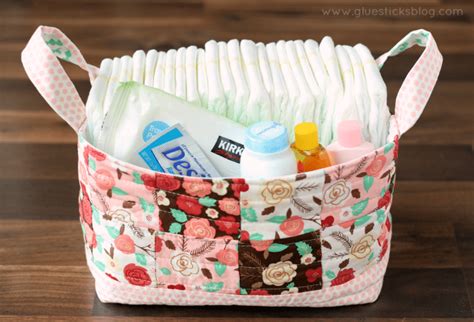 DIY Fabric Basket a Great Scrap Fabric Project | Gluesticks