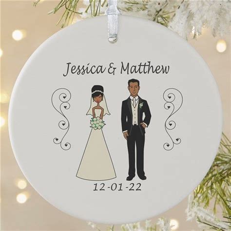 Bride & Groom Personalized Wedding Couple Ornament | Bridal shower ...