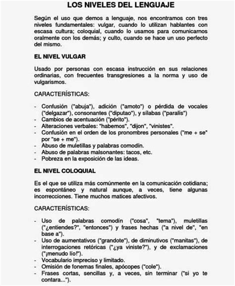Ejemplos De Lengua Vulgar