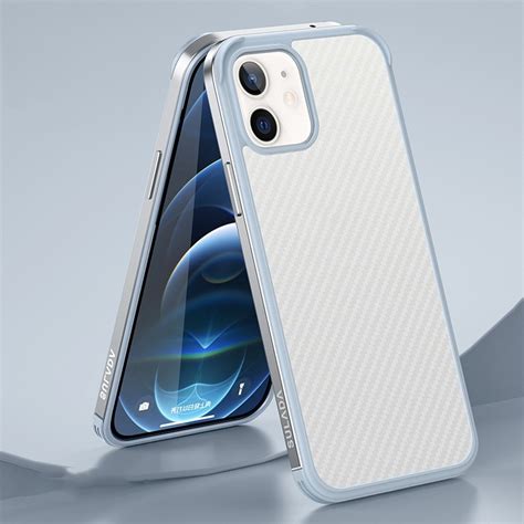 SULADA Luxury 3D Carbon Fiber Textured Shockproof Metal TPU Frame