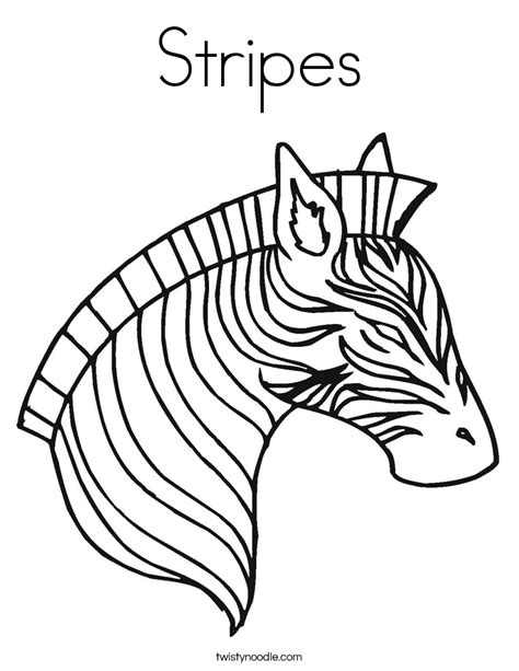 Stripes Coloring Page Twisty Noodle