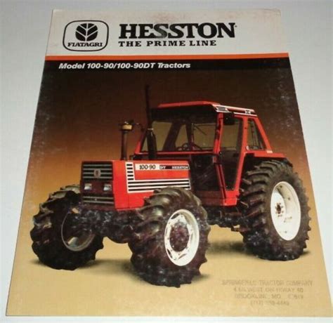 Hesston 100 90 100 90dt Tractor Sales Brochure Original 988