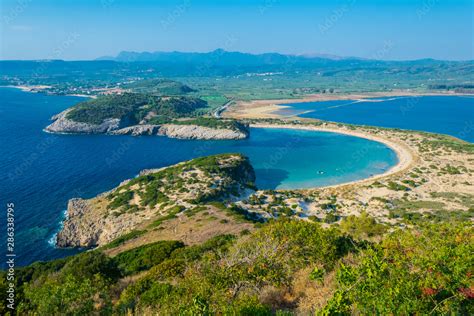 Foto De Panorama Con Vista Dall Alto Della Spiaggia Di Voidokilia