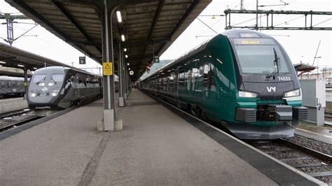 Tåg på Göteborg Centralstation tidig vår 2023 YouTube