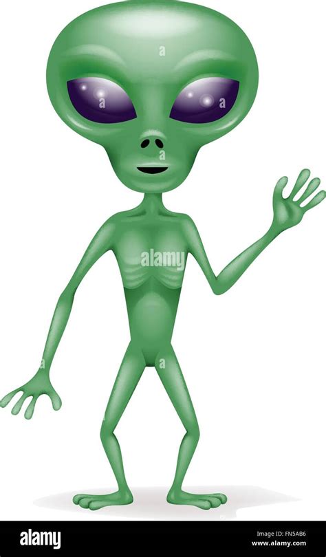 Green alien cartoon Stock Vector Image & Art - Alamy