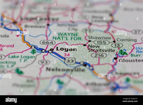 Logan Ohio Usa Shown On A Geography Map Or Road Map Stock Photo Alamy
