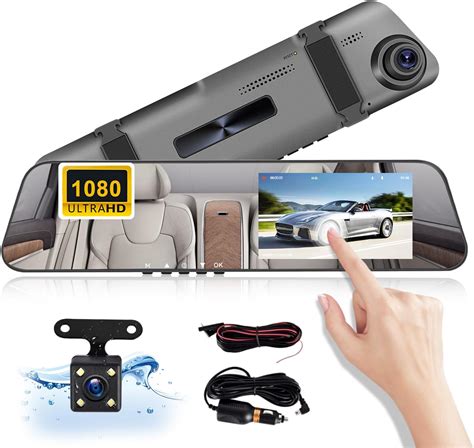 Jansite Spiegel Dashcam mit Rückfahrkamera 10 Touch Screen Full HD