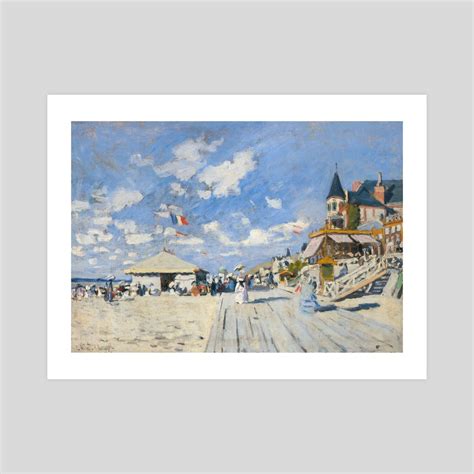 Claude Monet The Boardwalk On The Beach At Trouville Sur Les