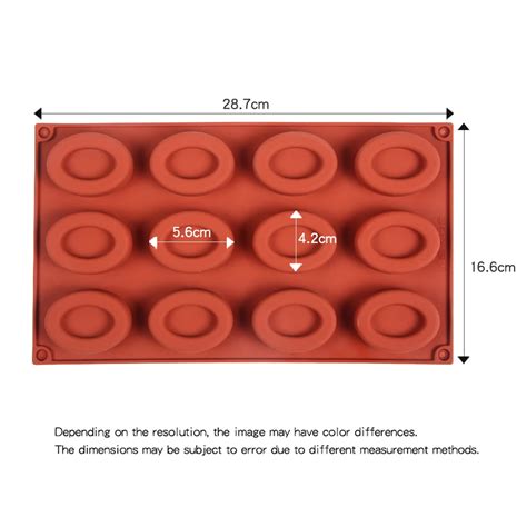 Yeni 12 Cavity Silikon Oval Rek Kal P K K Kek Ikolata G Zleme Kal Plar