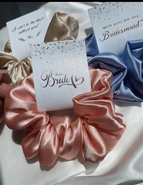 Scrunchie Tag For Bridesmaid Or Maid Of Honor Proposal Etsy Uk