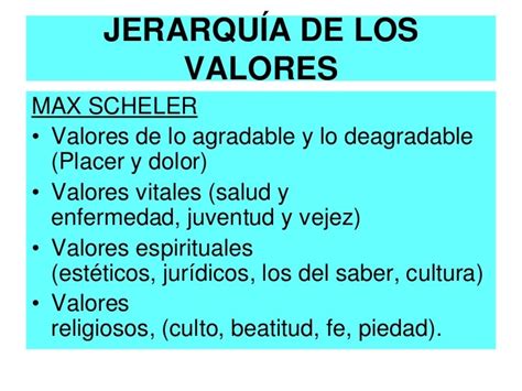 Clasificacion De Valores De Max Scheler Etica Y Valores Images