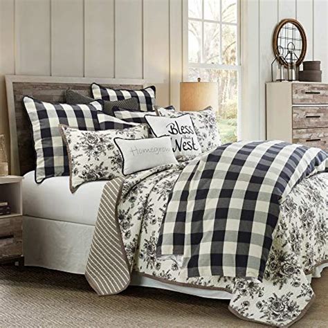 HiEnd Accents Camille 3 Piece Comforter Set with Pillow Shams, Black ...