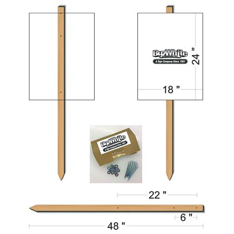 Wood Sign Stakes 48" – Buz White Sign & Design