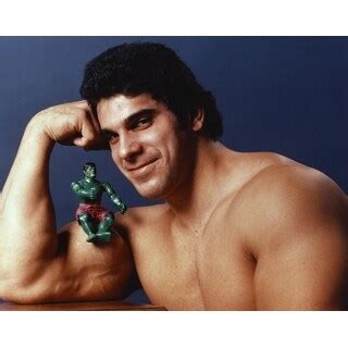 Lou Ferrigno With Incredible Hulk Action Figure Portrait Photo Print