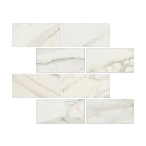 Buy Calacatta Gold Italian Calcutta Marble 3 X 6 Subway Field Tile