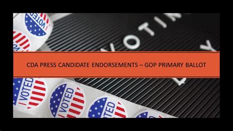 2022 Cda Press Candidate Endorsements Gop Primary Ballot Kootenai