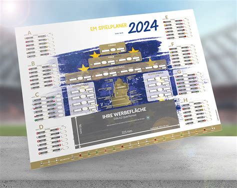 Fussball Wandplaner Mit Logo A2 EM 2024 Europe Edition EM Planer 2024