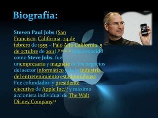 Biografia De Steve Jobs Ppt Descarga Gratuita