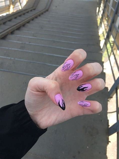 Grunge Nails Edgy Aesthetic Acrylic Nails