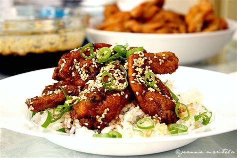 Korean Style Sesame Chicken Wings Food Loverr