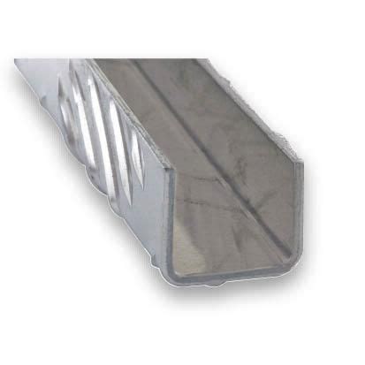 CQFD Profilé aluminium brut damier en U 22x22x22mm 1 00m Panofrance