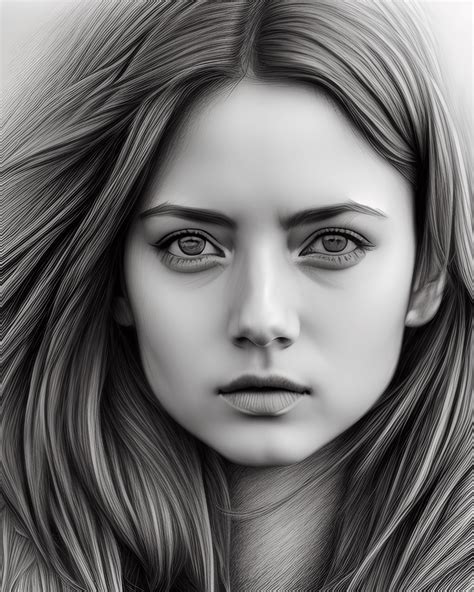 Dibujo Hiperrealista A L Piz K Retrato A Carboncillo De Una Mujer