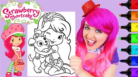 Coloring Strawberry Shortcake And Pupcake Dog Coloring Page Prismacolor